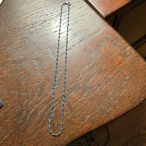 Silver and turquoise bead necklace